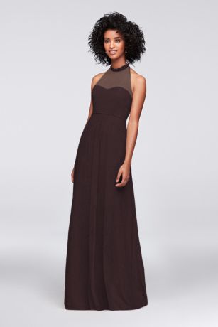 Allover Chantilly Lace A-Line Bridesmaid Dress