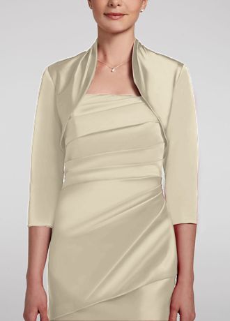 3/4 Sleeve Stretch Satin Jacket