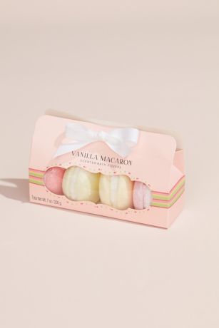 Vanilla Scented Macaron Bath Fizzies Set