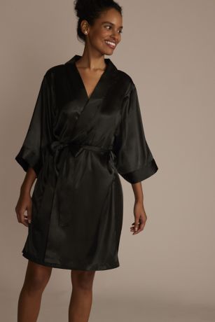 Wrap Tie Satin Robe