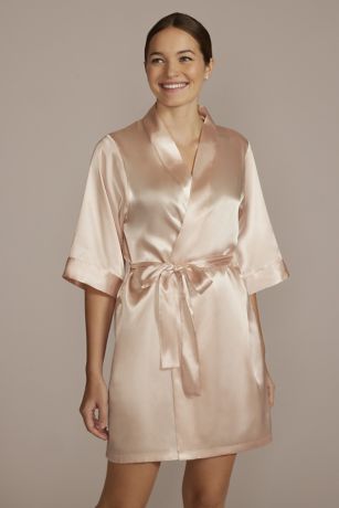 Wrap Tie Satin Robe