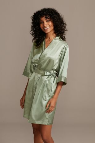 Wrap Tie Satin Robe