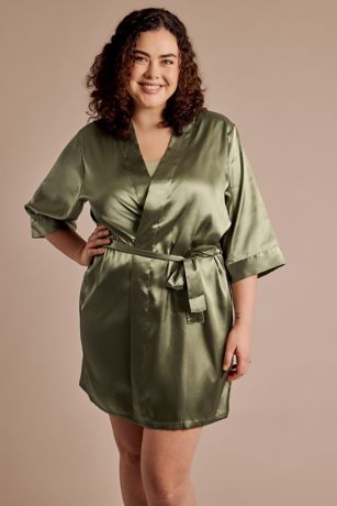 Wrap Tie Satin Robe