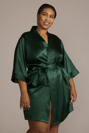 Wrap Tie Satin Robe