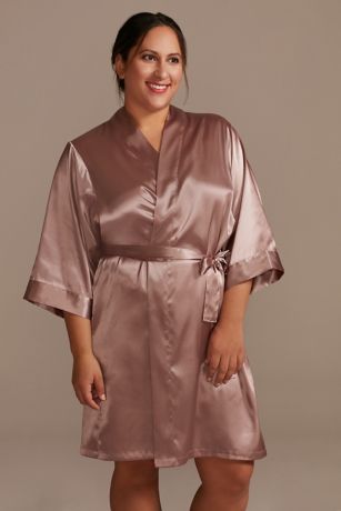 Wrap Tie Satin Robe