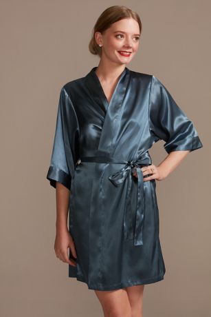 Wrap Tie Satin Robe