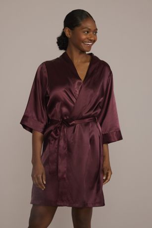 Wrap Tie Satin Robe