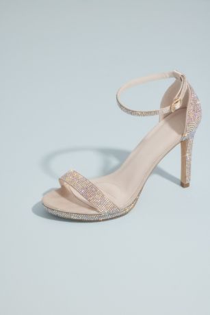 Allover Pave Crystal Ankle Strap Sandals