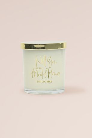 Will You Be My Maid of Honor Personalized Candle