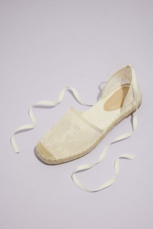 Ankle-Wrap Lace Espadrilles