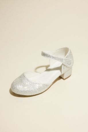 Allover Crystal Mary Jane Flower Girl Shoes