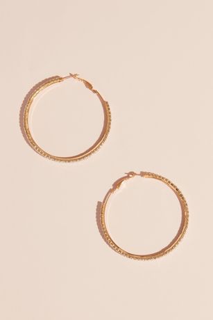 Allover Crystal Hoops