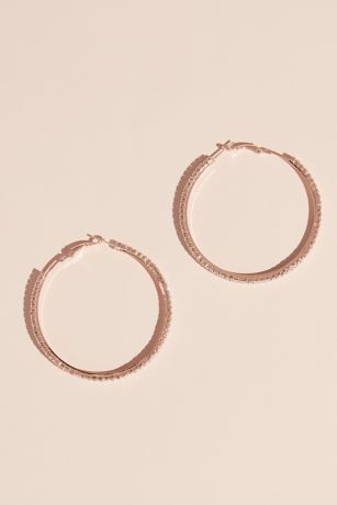 Allover Crystal Hoops