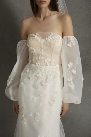 White by Vera Wang Removable Embellished Sleeves