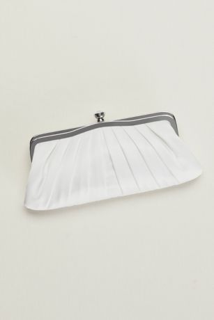 Vintage-Inspired Pleated Satin Clutch