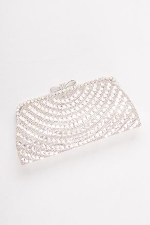 Allover Crystal Bow-Top Clutch