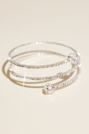 Wrap Rhinestone Bracelet with Cubic Zirconia End