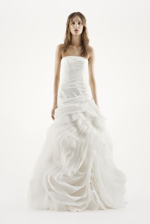 White by Vera Wang Organza Trumpet Wedding Dress