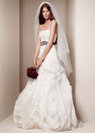 White by Vera Wang Organza Trumpet Wedding Dress