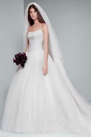 White by Vera Wang Chantilly Lace Ball Gown