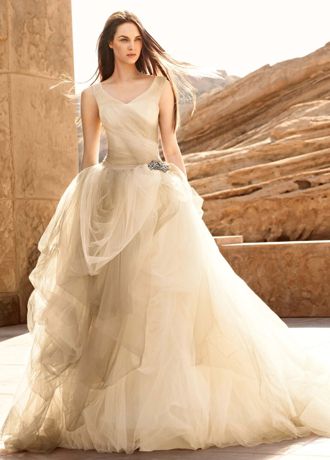 White by Vera Wang Ombre Tulle Wedding Dress