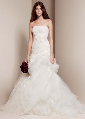 White by Vera Wang Floral Organza Wedding Dress