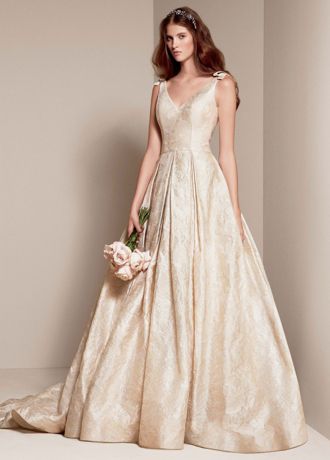 White by Vera Wang Floral Matelasse Wedding Dress