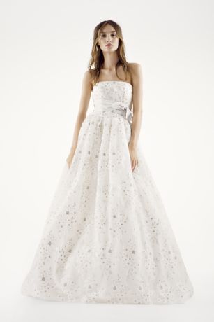 White by Vera Wang Organza Laser Cut Wedding Dress