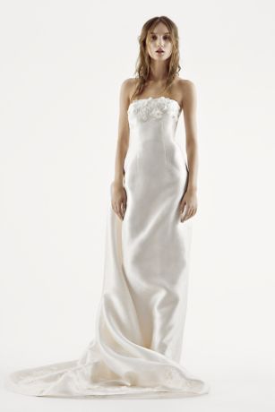 White by Vera Wang Strapless Mikado Wedding Dress