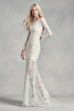 White by Vera Wang Lace and Beads Wedding Dress