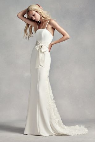 White by Vera Wang Spaghetti Strap Wedding Dress