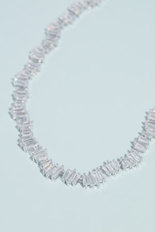 White by Vera Wang Crystal Baguette Necklace