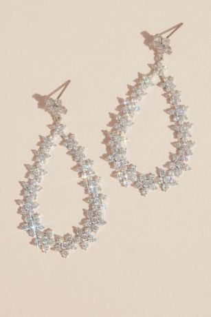 White by Vera Wang Flower Teardrop Earrings