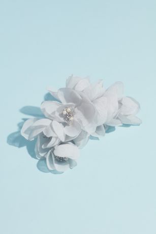 White by Vera Wang Faux Flower Pin with Pearls