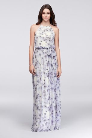 Alana Printed Chiffon Bridesmaid Dress