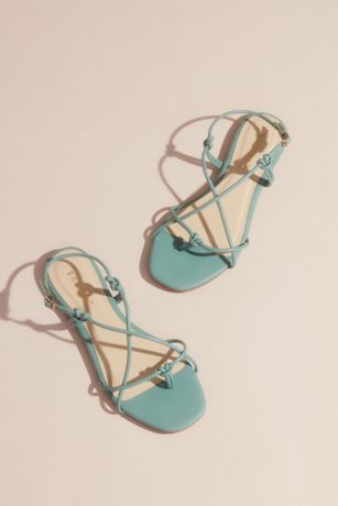 Vegan Leather Strappy Knot Flat Sandals