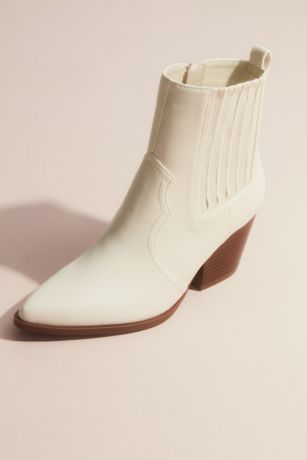 Western Block Heel Ankle Boot