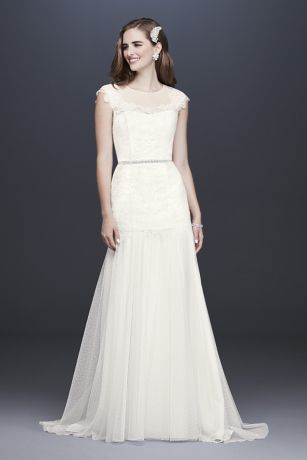 As Is Eyelet Chiffon A-Line Wedding Gown