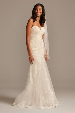 As Is Layered Lace Mermaid Wedding Dress