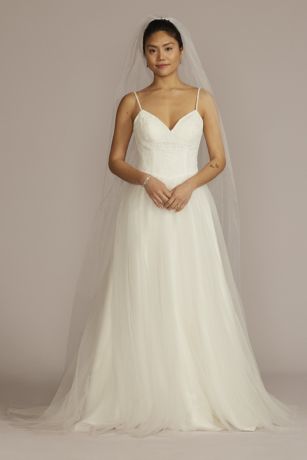 As Is Basque Waist Lace Bodice Wedding Dress