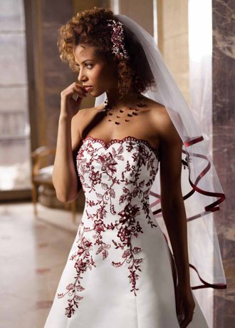 A-line Gown w/ Beaded Lace and Scalloped Neckline