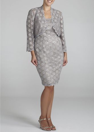 3/4 Sleeve Lace Jacket Dress