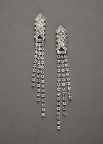 Zig Zag Crystal Earring with Dangle Drops