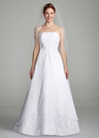 A-line Split Front Wedding Dress with Beading