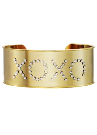 XOXO Print Crystal Cuff