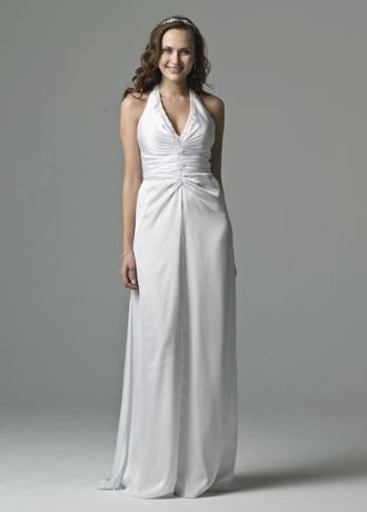 A-line Satin Yoryu Gown with Ruching