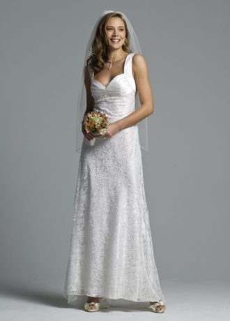 All Over Lace Gown with Soft Charmeuse Bodice