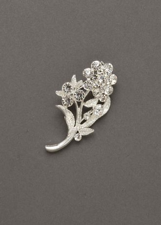 Vintage Crystal Flower Pin